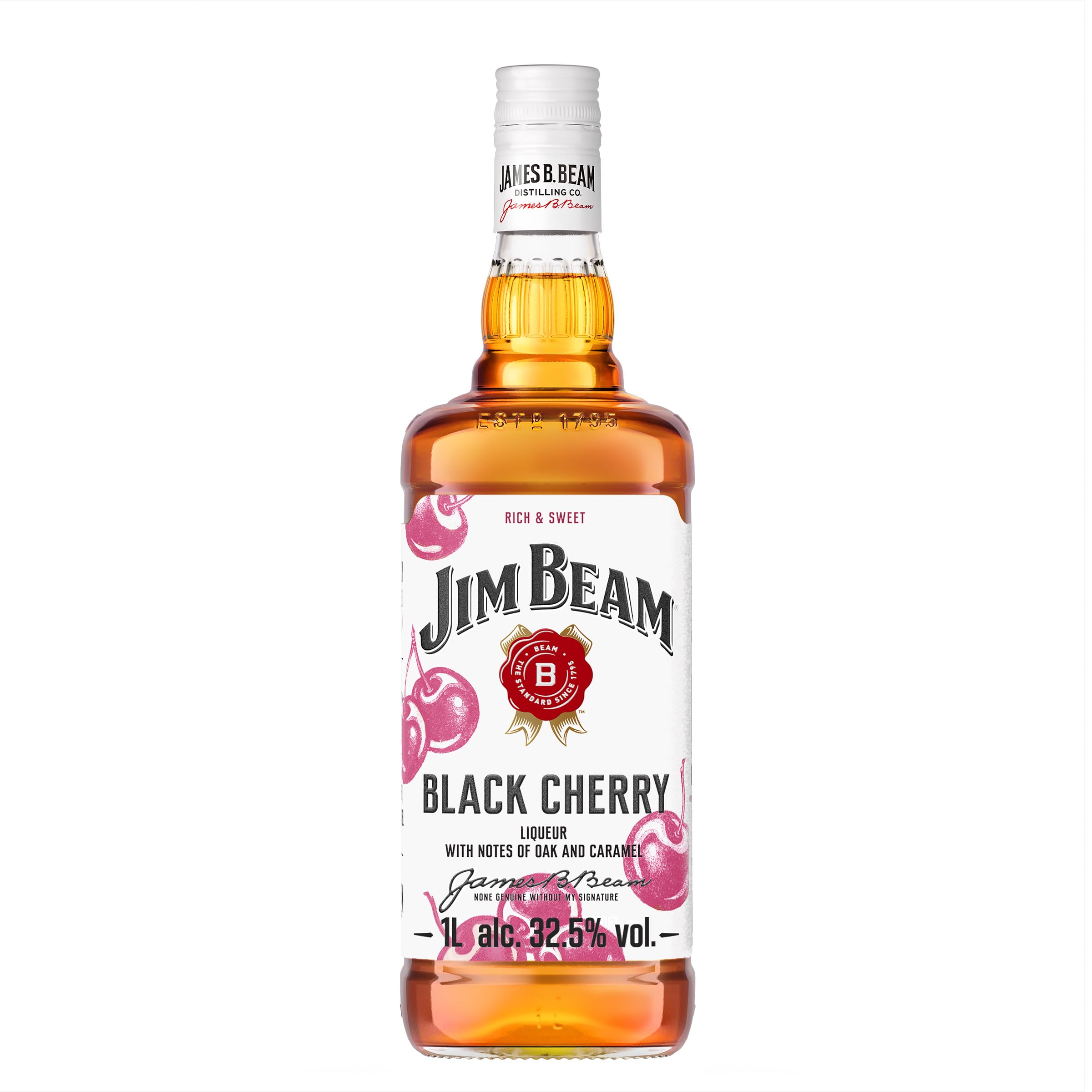 Whiskey Bourbon Americano Jim Beam Cereja 1L