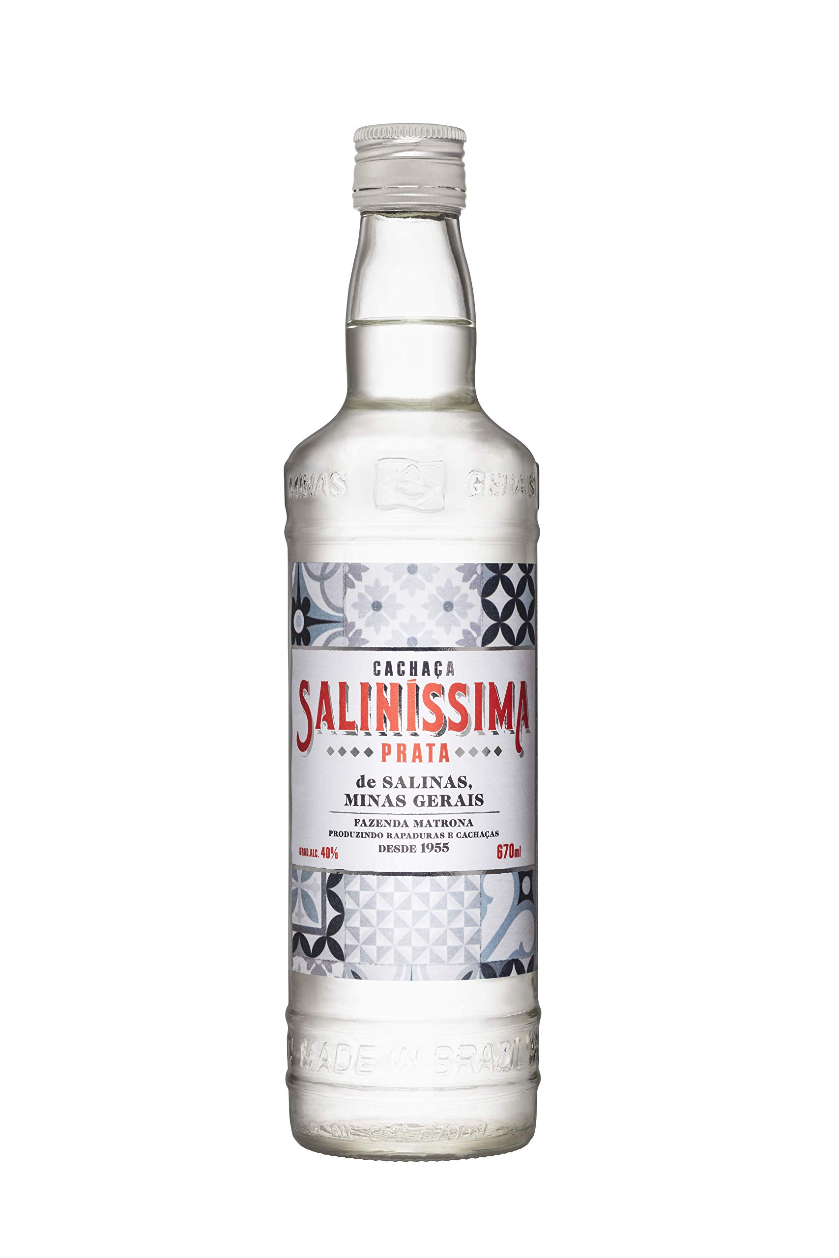 Saliníssima Cachaça Prata 670Ml