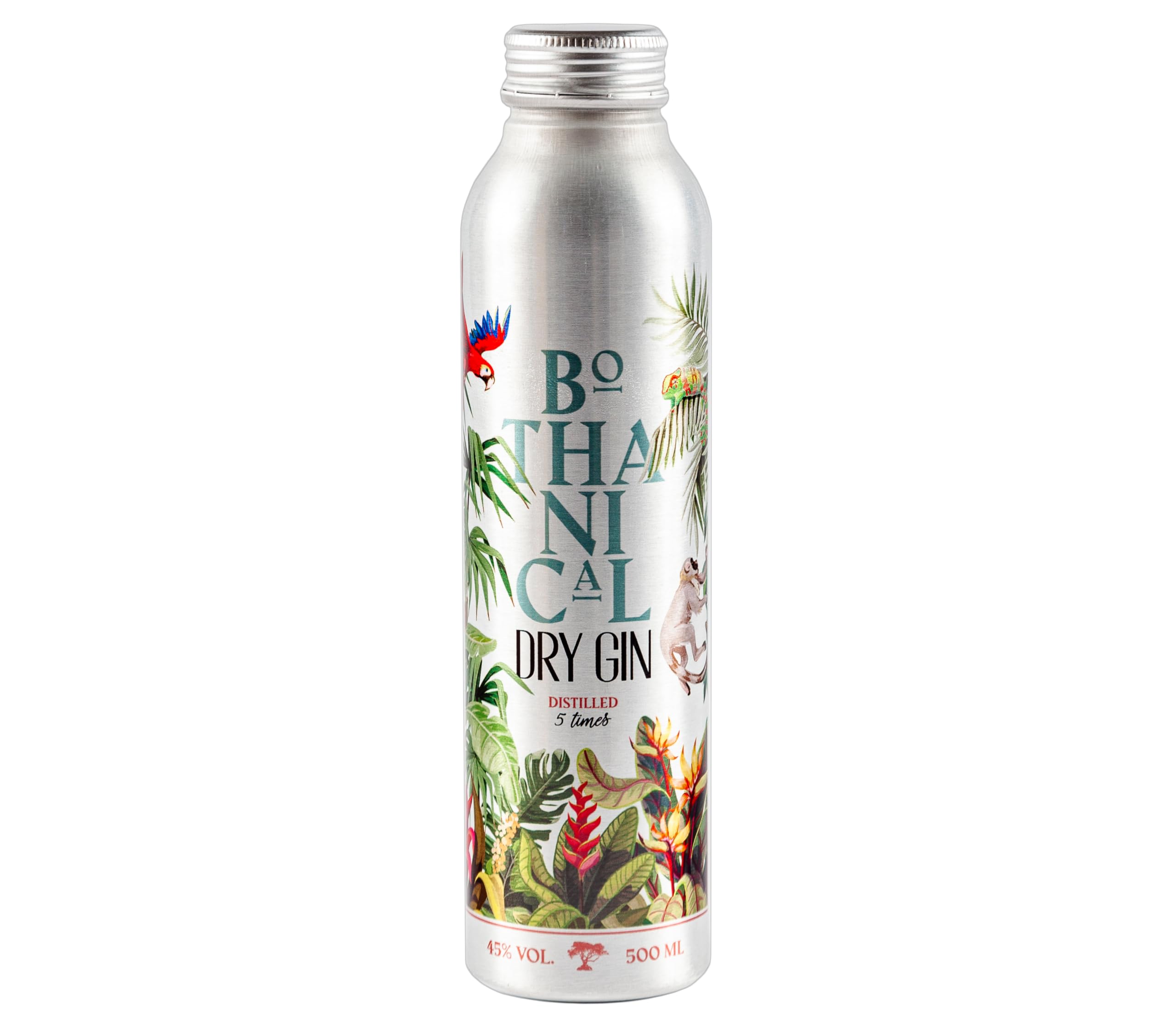 Gin Bothanical 500ml 45% Refil Garrafa De Alumínio